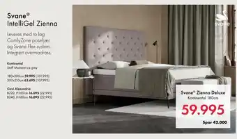 Fagmøbler Svane ® zienna deluxe kontinental 180cm tilbud