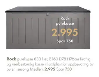 Fagmøbler Rock putekasse tilbud