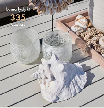 Fagmøbler Lama lyslykt tilbud