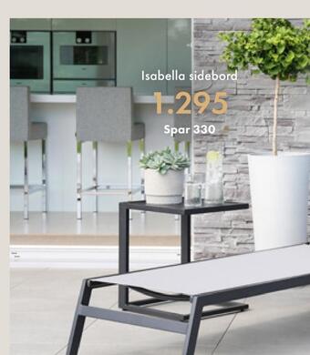 Fagmøbler Isabella sidebord tilbud