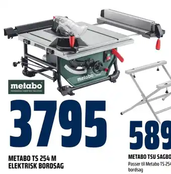 Coop Obs Metabo TS 254m Elektrisk Bordsag tilbud