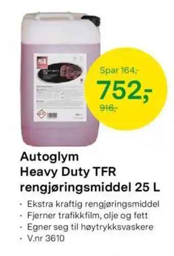 Autoglym Heavy Duty TFR Rengjøringsmiddel 25L