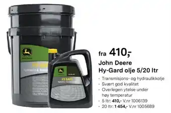 Felleskjøpet John Deere Hy-Gard Olje 5/20ltr tilbud