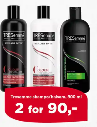 Iceland Tresemme Shampoo/Balsam. 900ml tilbud