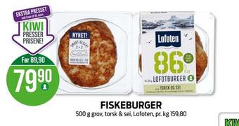 Kiwi Fiskeburger tilbud