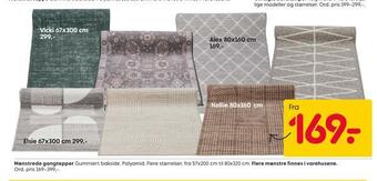 Rusta Mønstrede gangtepper tilbud