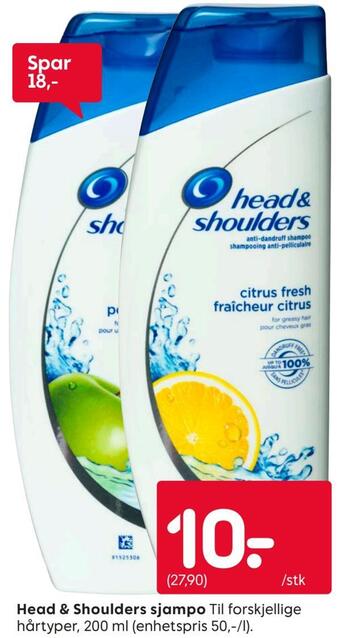 Rusta Head & shoulders sjampo tilbud