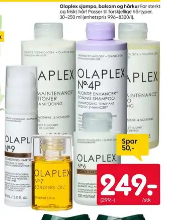 Rusta Olaplex sjampo, balsam og hårkur tilbud