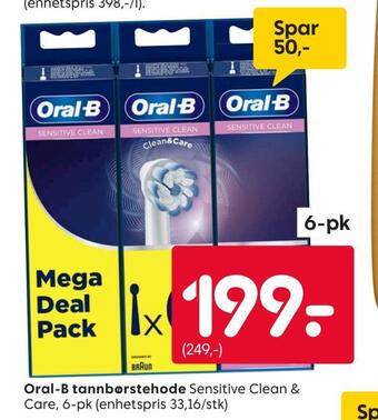 Rusta Oral-b tannbørstehode tilbud