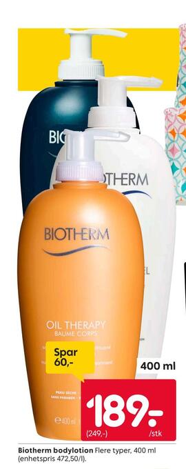 Rusta Biotherm bodylotion tilbud