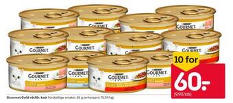 Rusta Gourmet gold våtfôr,katt tilbud