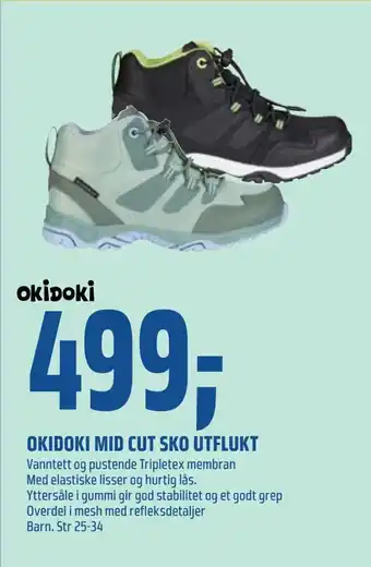 Coop Obs Okidoki mid cut sko utflukt tilbud