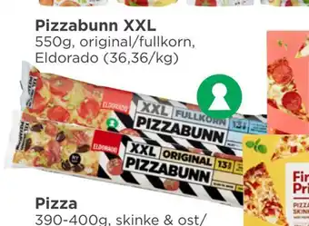 Meny Pizzabunn xxl tilbud
