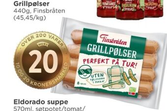 Meny Finsbråten grillpølser tilbud