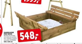 jem & fix Sandkasse med benk tilbud