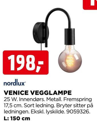 jem & fix Venice vegglampe tilbud