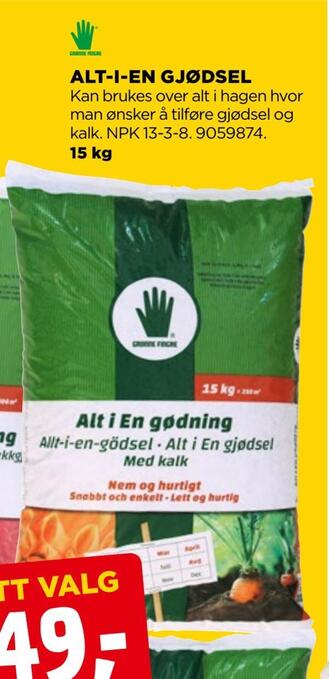 jem & fix Alt-i-en gjødsel tilbud