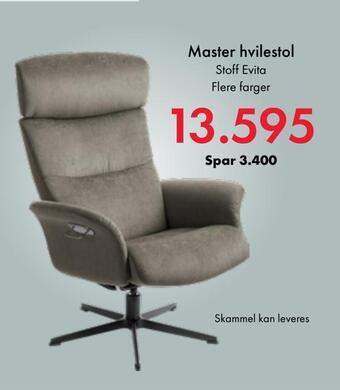 Fagmøbler Master hvilestol tilbud