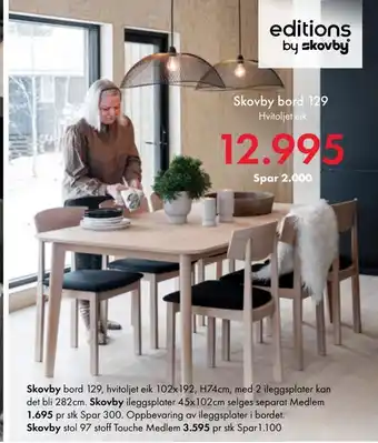Fagmøbler Skovby bord 129 tilbud