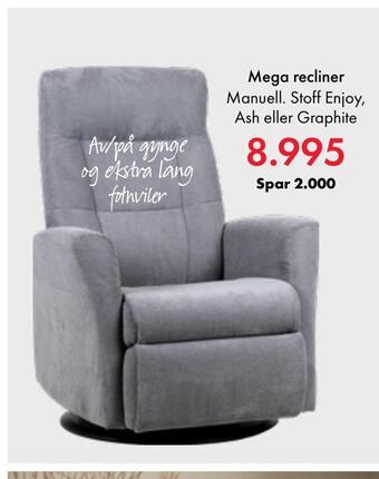 Fagmøbler Mega recliner tilbud