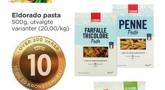Meny Eldorado pasta tilbud