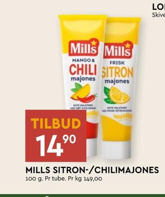 Coop Mega Mills sitron-/chilimajones tilbud