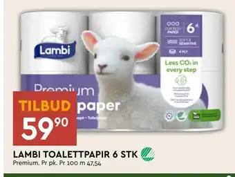 Coop Mega Lambi toalettpapir 6 stk tilbud