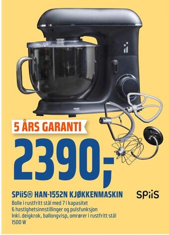 Coop Obs Spiis® han-1552n kjøkkenmaskin tilbud