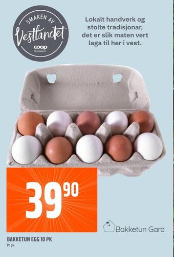 Coop Obs Bakketun egg 10 pk tilbud