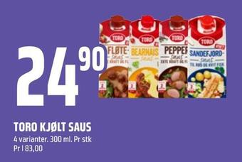 Coop Obs Toro kjølt saus tilbud