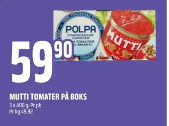Coop Obs Mutti tomater på boks tilbud