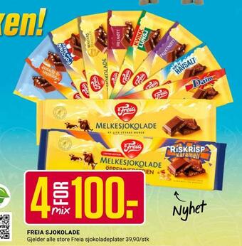 Europris Freia sjokolade tilbud