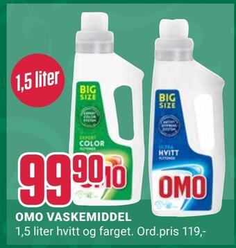 Europris Omo vaskemiddel tilbud