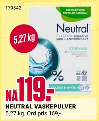 Europris Neutral vaskepulver tilbud