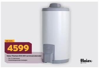 Megaflis Høiax titanium eco 200 varmtvannsbereder tilbud