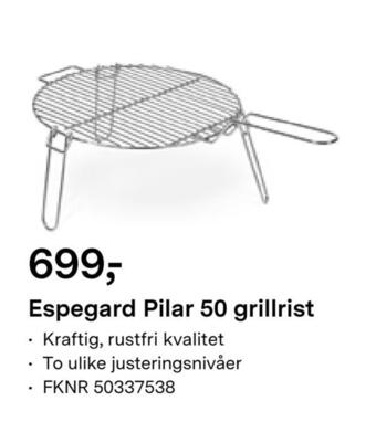 Felleskjøpet Espegard pilar 50 grillrist tilbud