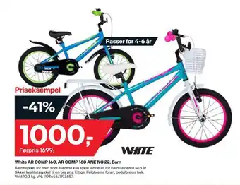 XXL Sport White ar comp 160, ar comp 160 ane no 22, barn tilbud