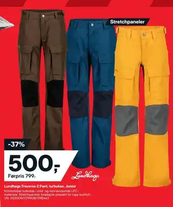 XXL Sport Lundhags traverse 2 pant, turbukse, junior tilbud