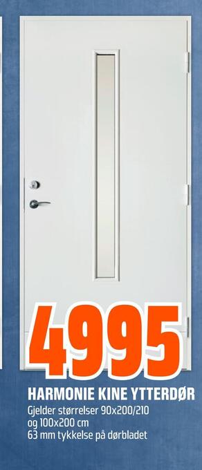 Obs Bygg Harmonie kine ytterdør tilbud