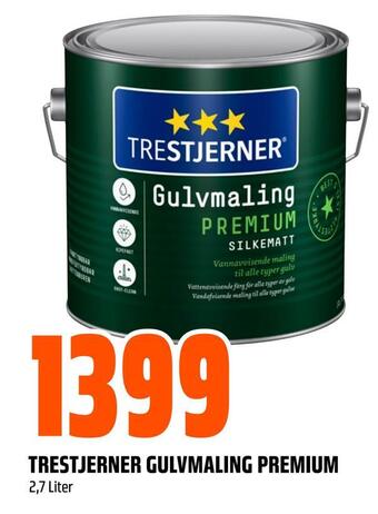 Obs Bygg Trestjerner gulvmaling premium tilbud