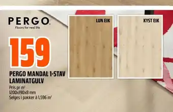 Obs Bygg Pergo mandal 1-stav laminatgulv pergo mandal 1-stav tilbud