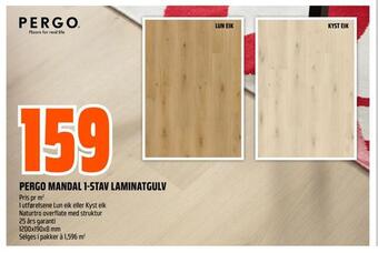 Obs Bygg Pergo mandal 1-stav laminatgulv tilbud