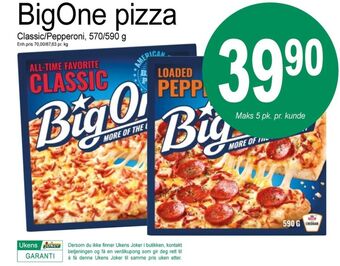 Joker Big one pizza tilbud