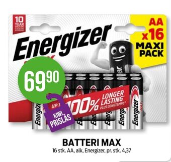 Kiwi Energizer batterier tilbud