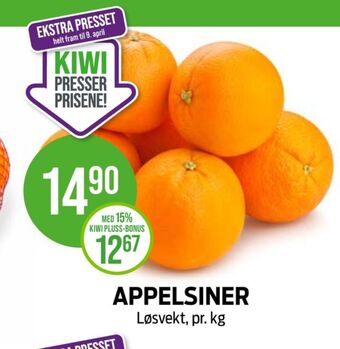 Kiwi Cevita appelsiner tilbud