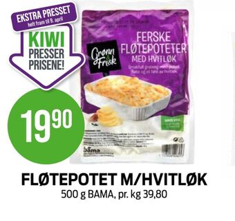 Kiwi Grønn og frisk fløtepoteter tilbud