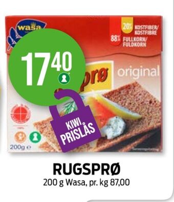 Kiwi Wasa knekkebrød tilbud