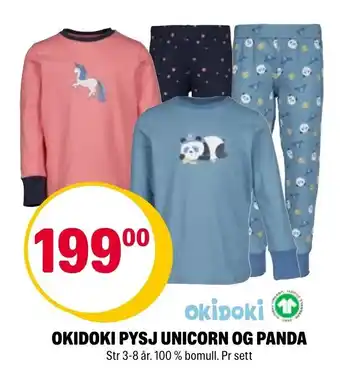 Coop Extra Okidoki Pysj Unicorn Og Panda tilbud