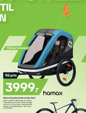 XXL Sport Hamax avenida double stroller, barn tilbud