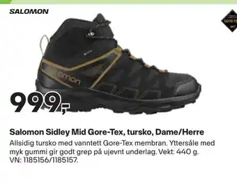 XXL Sport Salomon sidley mid gore-tex, tursko, dame/herre tilbud